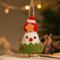 New Christmas Decoration Wool Felting Plush Christmas Bell Santa Claus Snowman Jingle Bell Christmas Tree Hanging Pendant Oasis Select Style 6