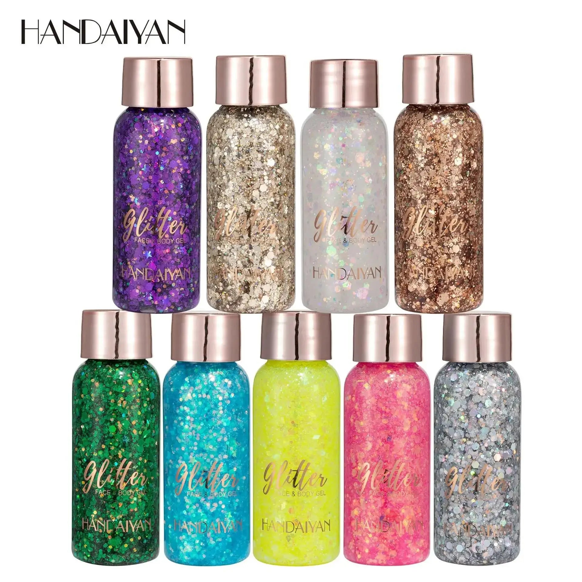 Handaiyan 3-Pc Glitter Gel Set – Face, Body & Nail Art