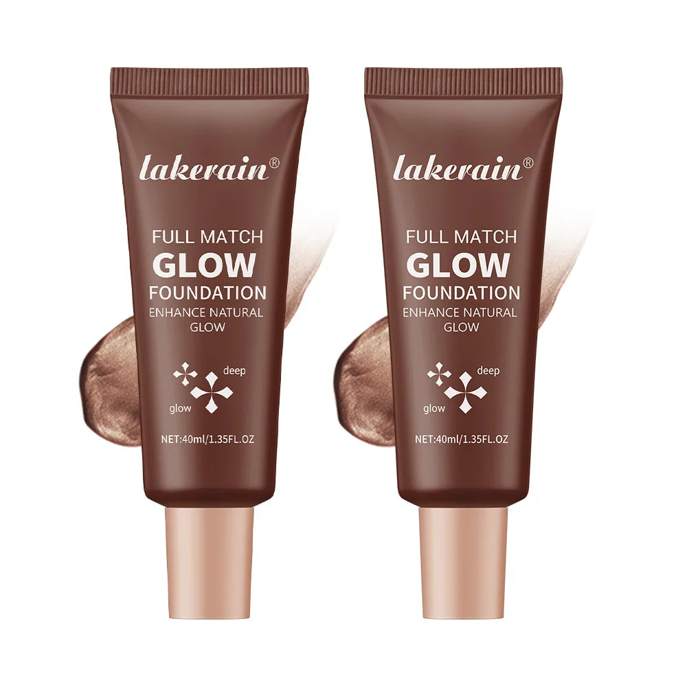 Glowing Foundation Natural Glow Enhancer Moisturizing Lightweight Base Multi-purpose Highlighter Liquid Foundation Cosmetics Oasis Select 2pcs Dark