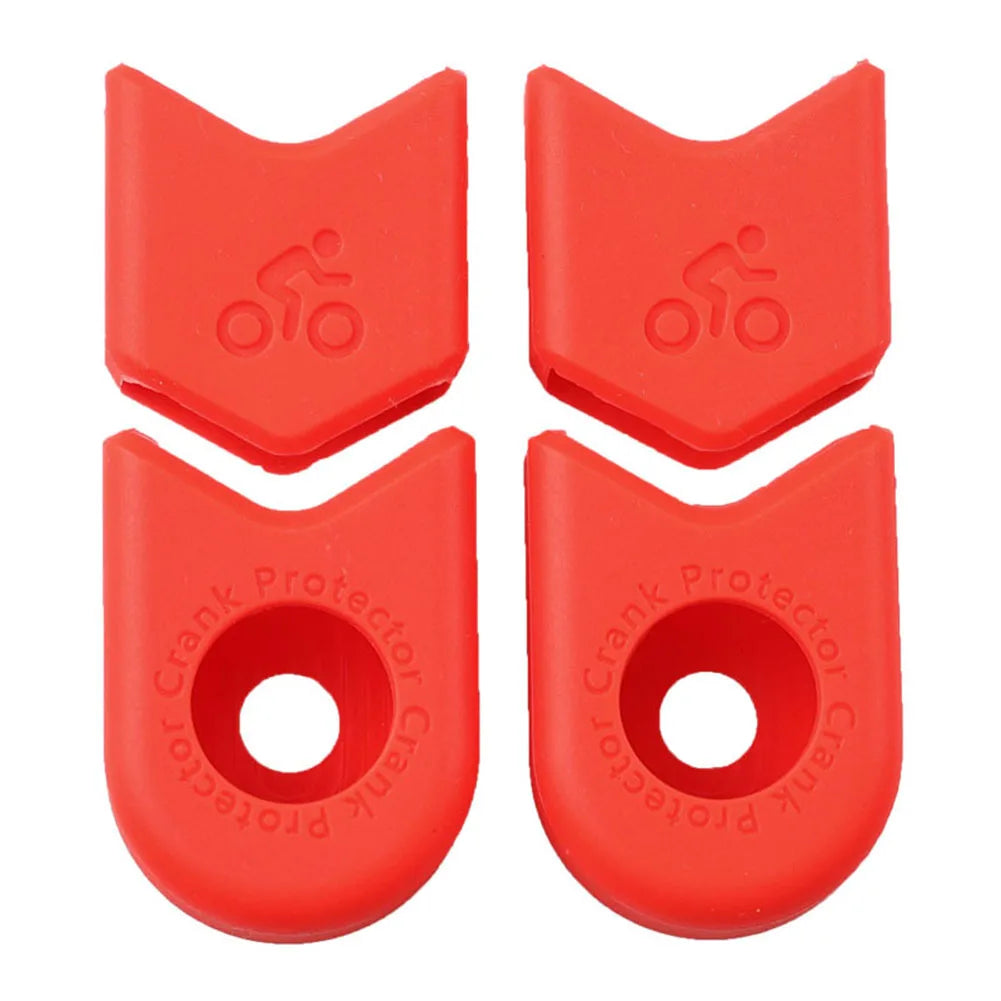 Crankarm Cover Crank Cover Functional High Quality Mountain Bike Silicon Useful Bicycle Case Cover Crankarm Cycle Oasis Select 4pcs Red