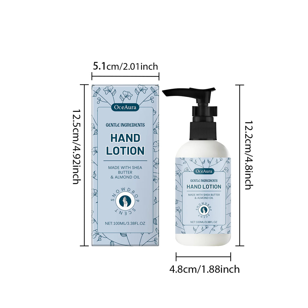 Shea Butter Hand Lotion Moisturizing Nourishing Fade Fine Lines Soft Smooth Skin Non Greasy Fast Absorbing for Dry Cracked Hands Oasis Select