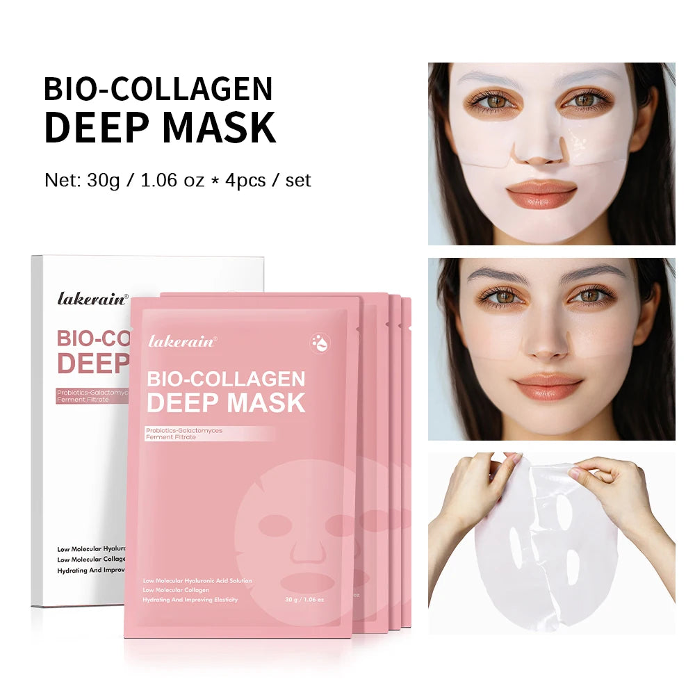 Bio-Collagen Overnight Hydrogel Face Mask | Deep Hydration Overnight Face Mask Oasis Select 4pcs1 set