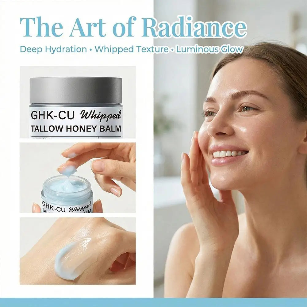 Copper Peptides GHK-Cu Beef Tallow Face Cream Blue Balm Manuka Honey Face and Body Moisturizer for Mature, Dry & Sensitive Skin Oasis Select