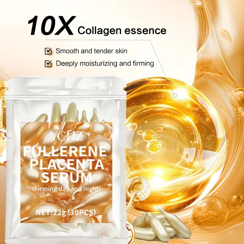 YCHZ Collagen & Hyaluronic Acid Face Serum Capsules 30ct