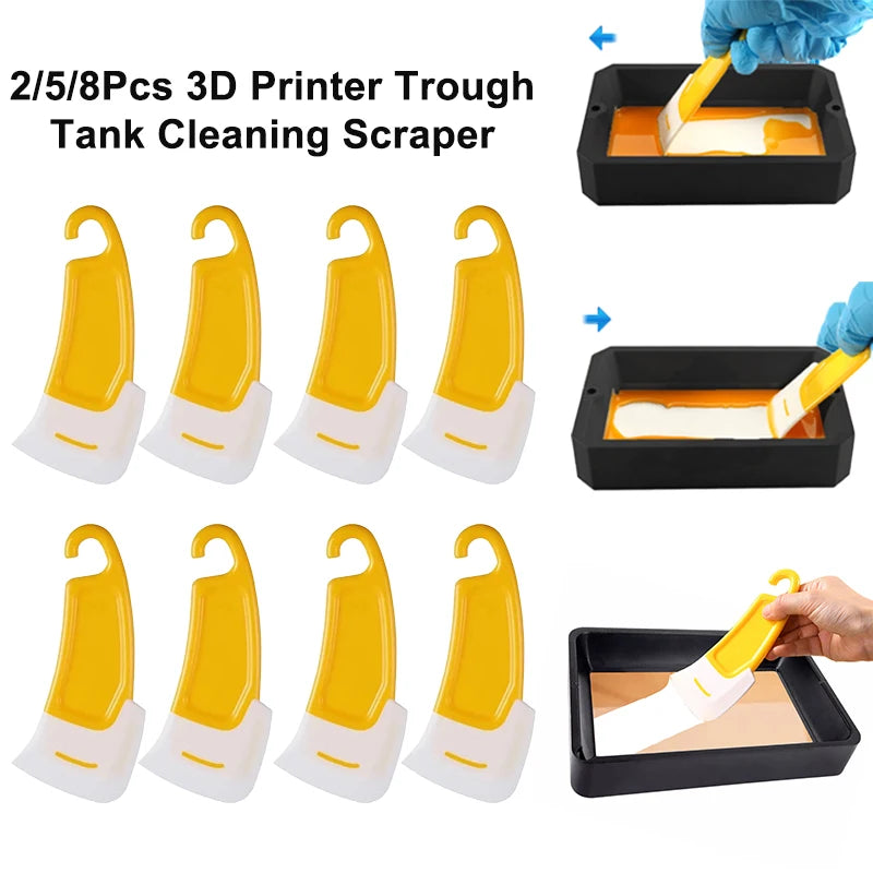 2/5/8Pcs Photopolymer Cleaning Scraper for Resin Vat 3D Printer Parts Oasis Select