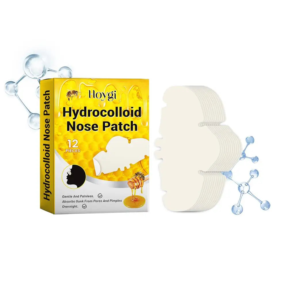 12Pcs Hydrocolloid Nose Patches Absorbing Cover Hydrocolloid Patches For Nose Blackheads Pimples Removal Pores Oasis Select A CN