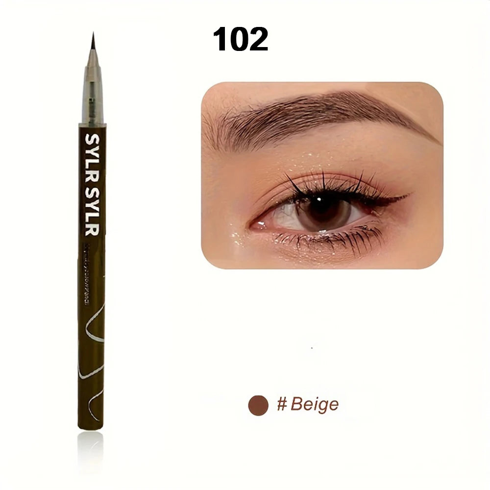 0.008mm Ultra Fine Eyebrow Pen Long Last Smudge Proof Waterproof Sweat-Proof High Pigmented Easy Applying Liquid Eye Brow Pencil Oasis Select 102 Beige