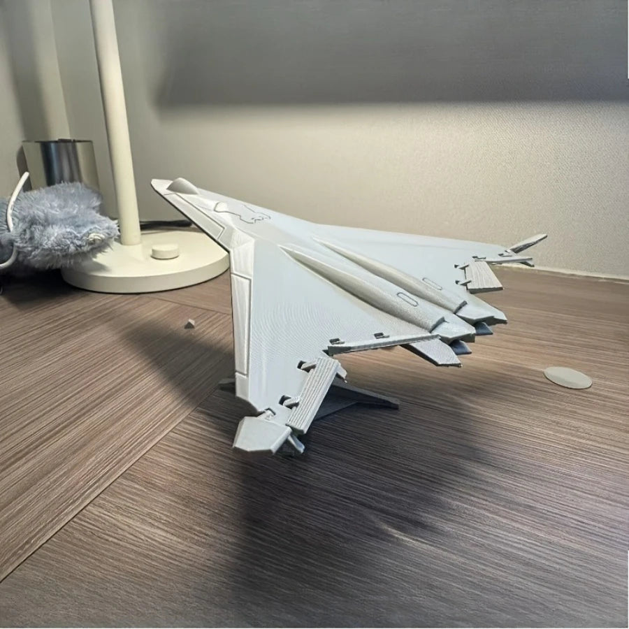 6th Gen Stealth Fighter Jet Model Modern Military Combat Aircraft DIY Assemble Warplane Figurine Aviation Collectible Desk Decor Oasis Select