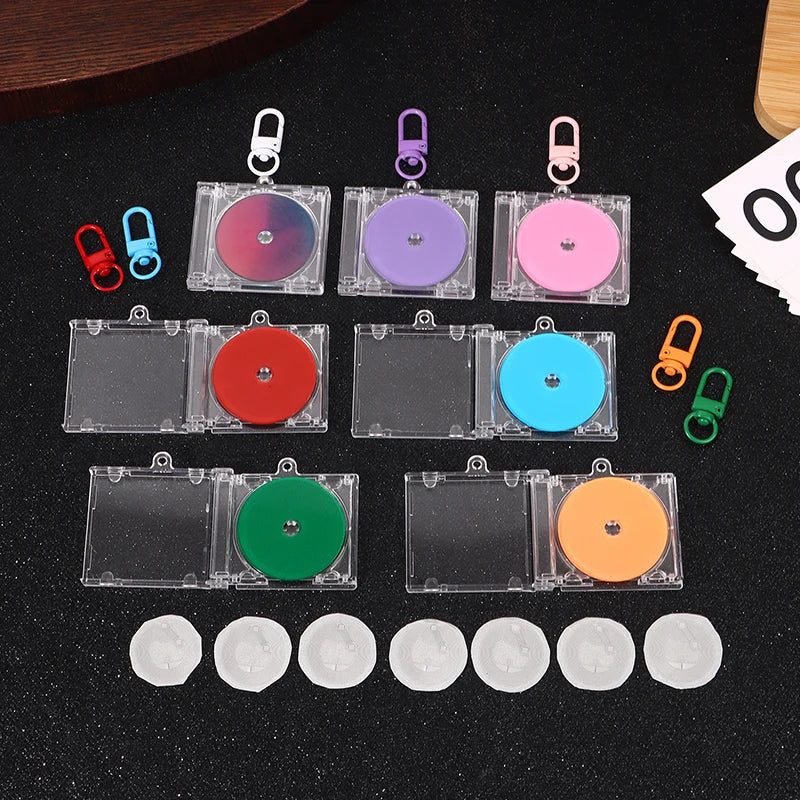 DIY Mini CD Case Keychain Pendant | Blank Album Cover Charm DIY Keychain Charm Oasis Select