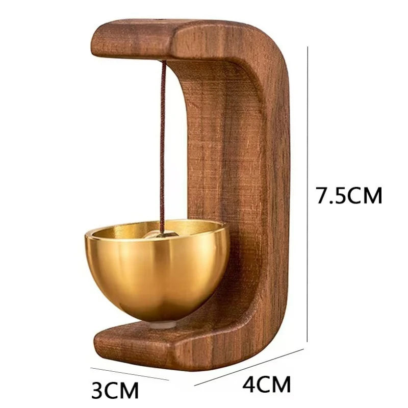 Hanging Decorations Japanese Wooden Wind Chimes Wireless Doorbell Entrance Door Bell Decorative Wind Bell for Home Opening Oasis Select B