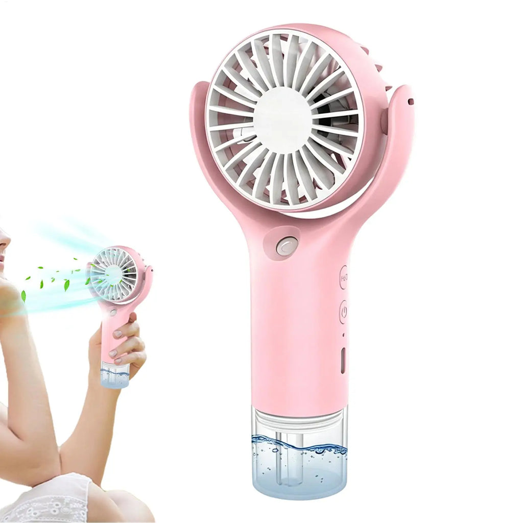 Portable Water Mist Fan Mini Handheld Fan USB Charging Spray Fans Portable Personal Hand Held Small Cooling Fan for Outdoor Oasis Select