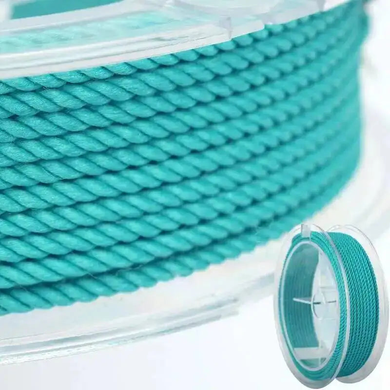 1mm 45m Silk Thread Milan Braided Cord DIY Jewelry Accessories Jewelry Making Supplies Twine Beading Threads HandCrafts Rope Oasis Select the Aqua 1mm 15m