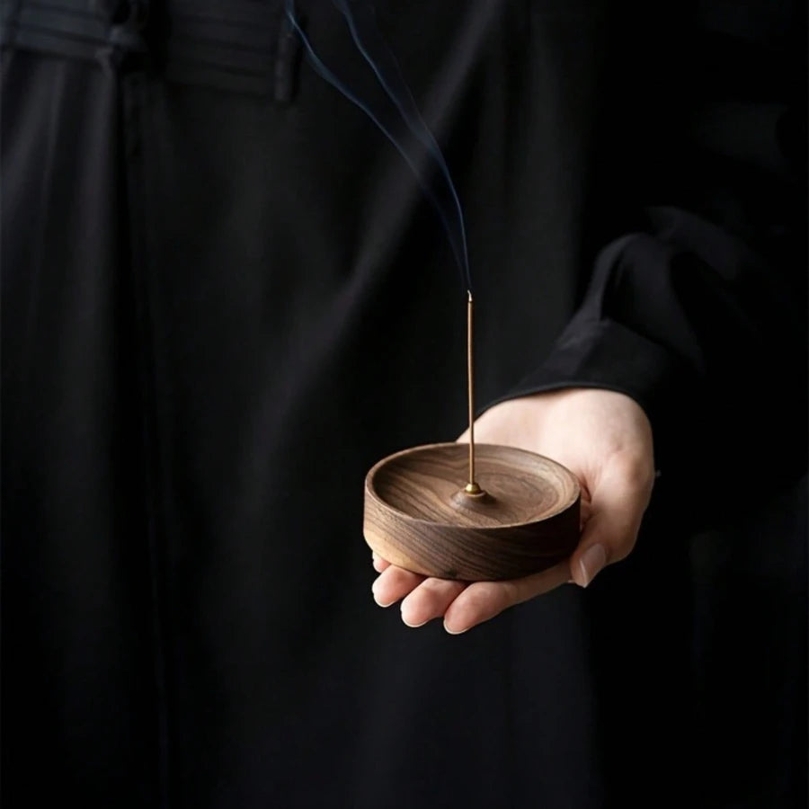Wooden Incense Burner Compatible with Stick Incense Cone Incense Thread Incense Suitable for Home Yoga Meditation Gift Oasis Select