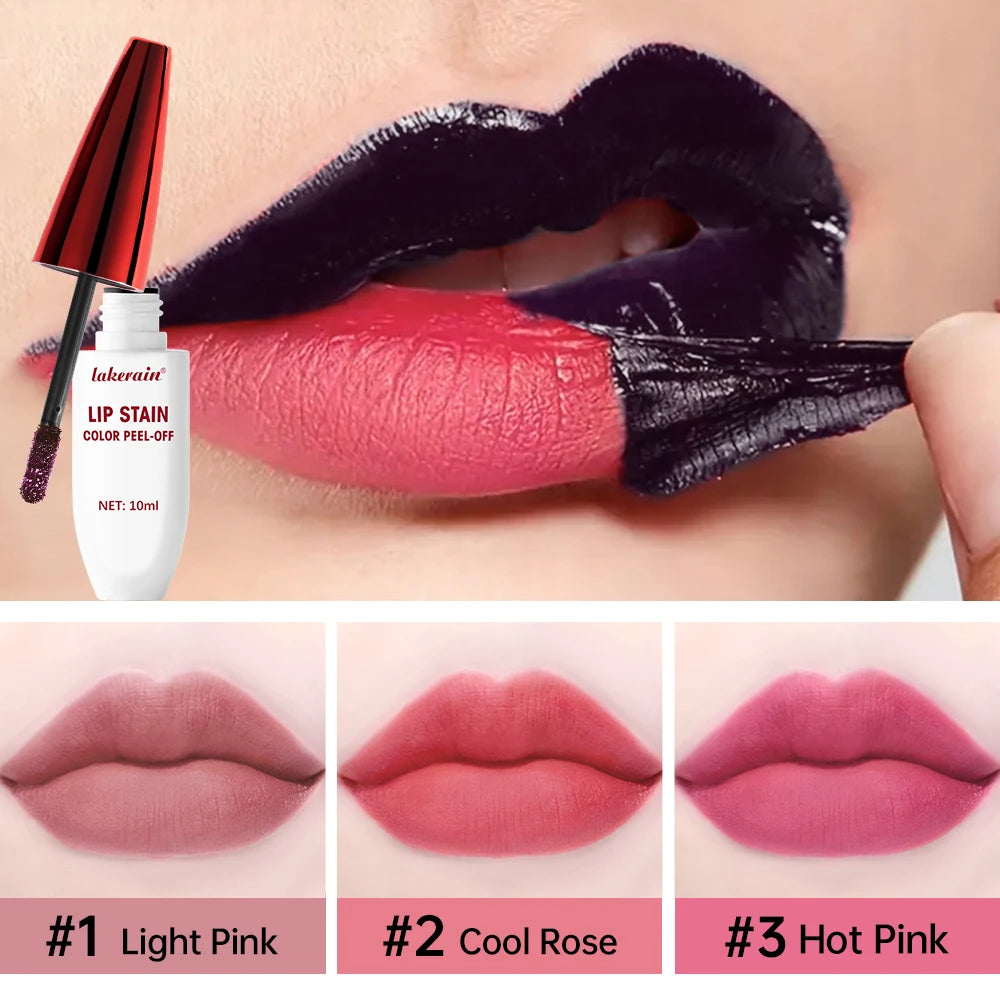 Lakerain Peel-off Lip Gloss Matte Natural Mist Lip Tinted Waterproof Long Lasting Lipstick Makeup Tear Contour Stain Cosmetics Oasis Select