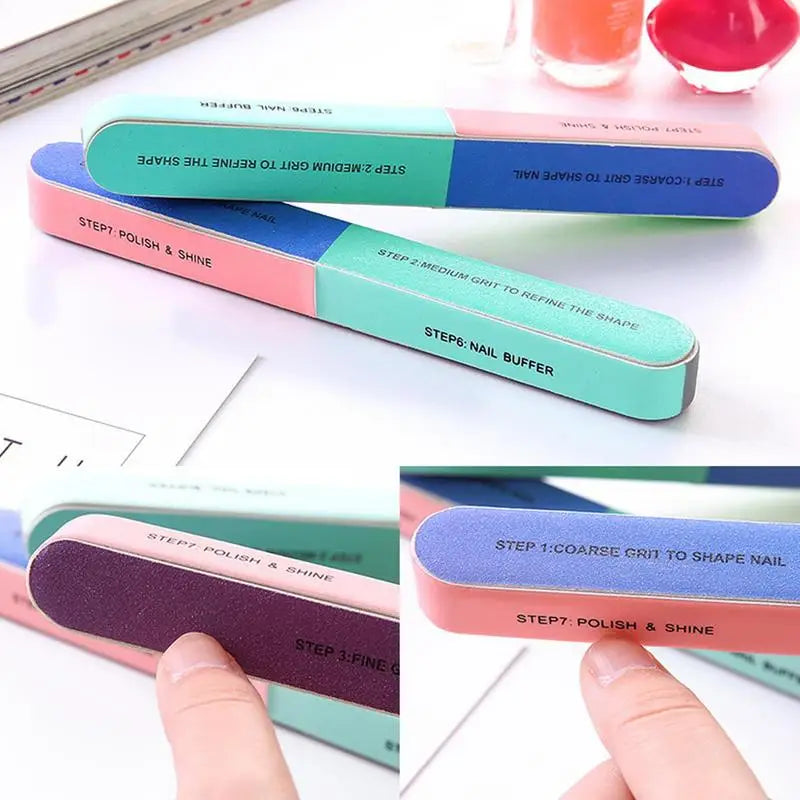 6-Sided EVA Nail File & Buffer – 7-Step Manicure Tool Nail File Buffer Oasis Select