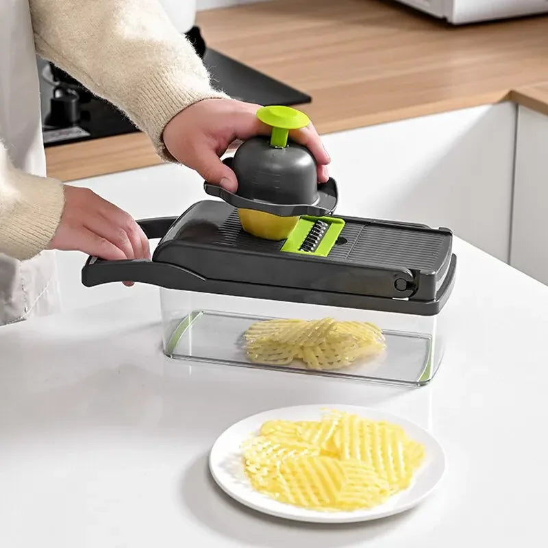 14pcs Multifunctional Vegetable Chopper Onion Chopper Handle Food Grate Food Chopper Kitchen Vegetable Slicer Dicer Cut Oasis Select
