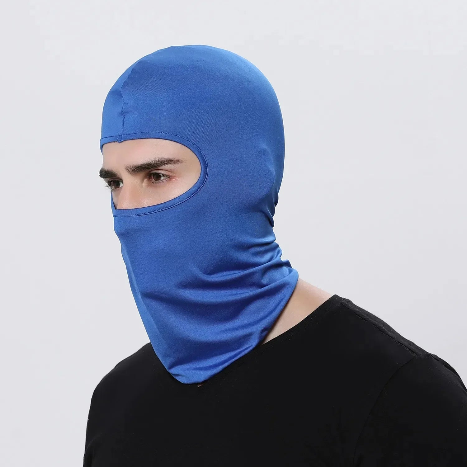 Balaclava Motorcycle Face Mask Moto Helmet Bandana Hood Ski Neck Full Face Mask Windproof Dustproof Face Shield Men's Biker Mask Oasis Select 1PCS Royal blue