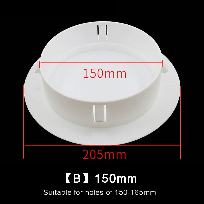 Separable Wall Hole Decorative Cover Protective Vents Decor Cap PP Plastic Plug 40 50 60 70 80 100mm Junction Box Outlet Cover Oasis Select B - 150mm1 1pcs