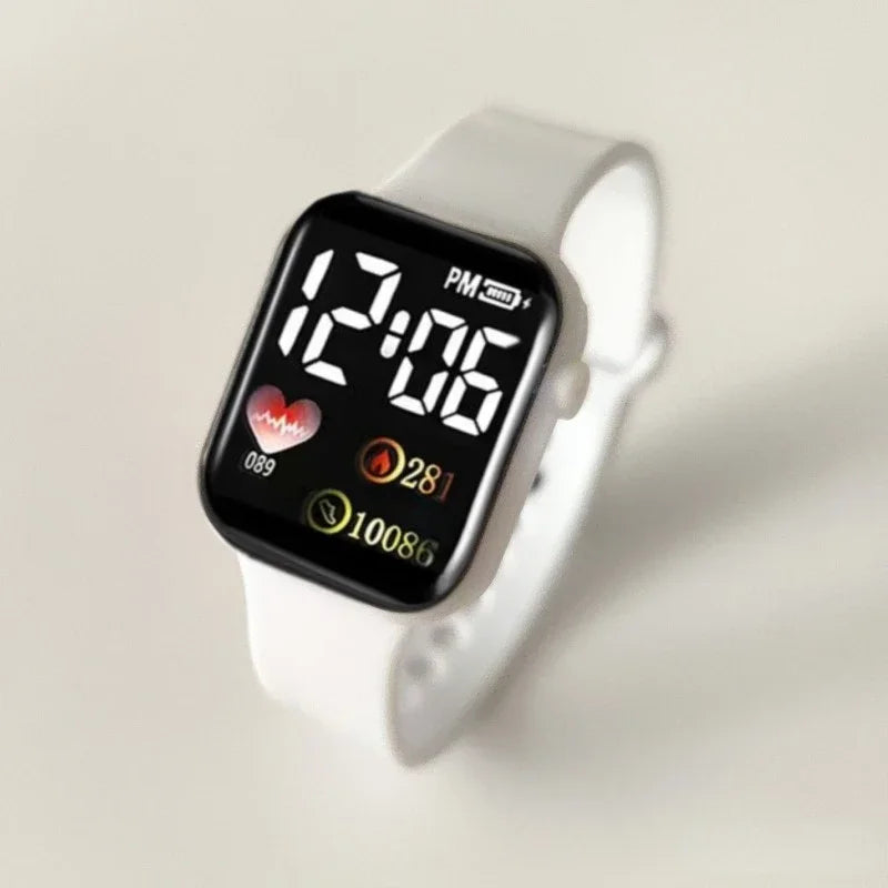MOONBIFFY LED Digital Sports Watch – Waterproof Square Dial