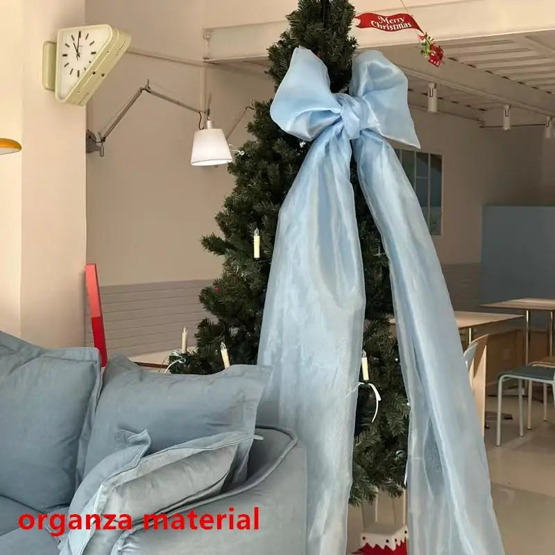 Large Organza Christmas Bow – Tree Hanging Bowknot Decoration