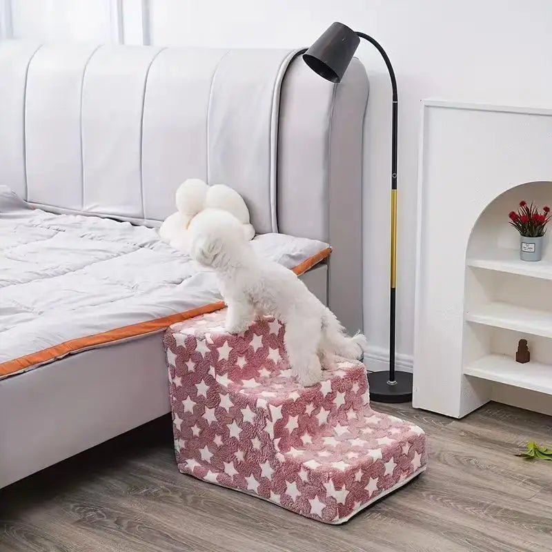 Pets Star Steps Foam Dogs Secure Stairs 3/4 Ramps Non-Slip Pets Steps for Protect Older Dogs Pets with Joint Pain Sofa Bed Ladde Oasis Select