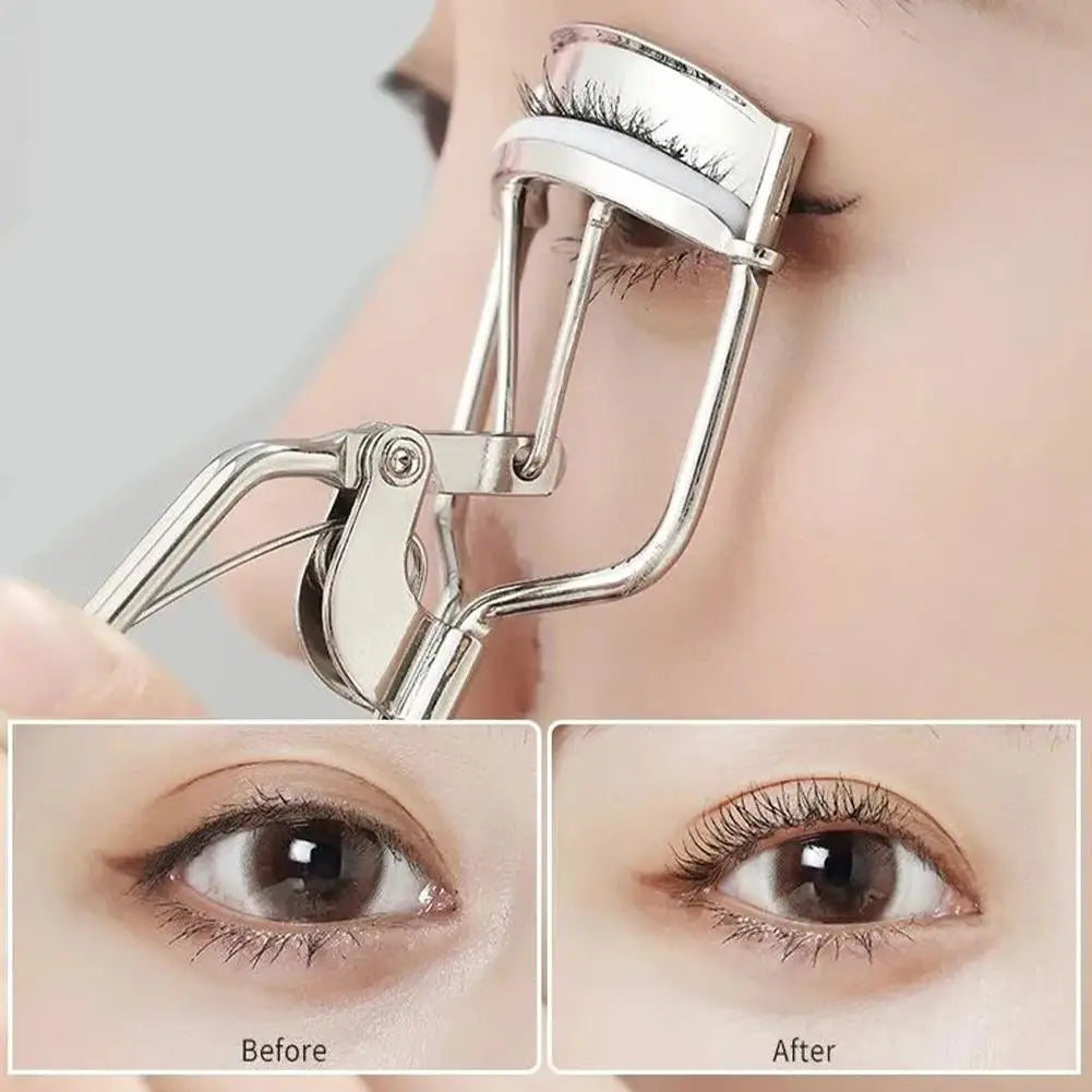 Silver Protable Long Lasting Professional Natural Curling Not Hurt Eyelashes Folding False Beauty Tools Cosmetic Oasis Select