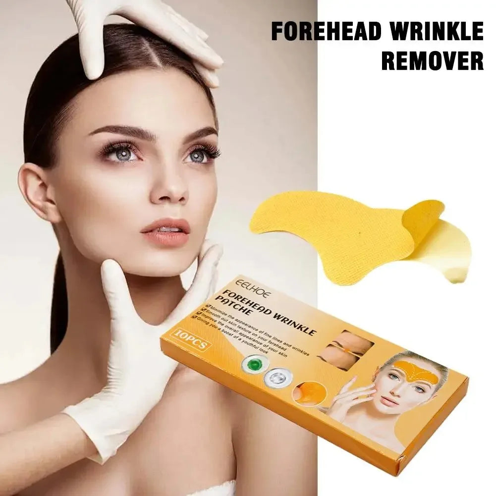 10pcs/box Anti-wrinkle Forehead Line Removal Gel Patch Firming Mask Frown Lines Face Skin Care Stickers Anti-aging Collagen Oasis Select