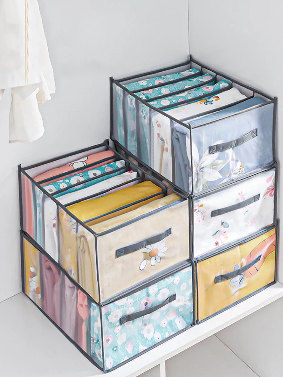 45L 5-Grid Foldable Bedding & Linen Storage Organizer Box Bedding Storage Organizer Oasis Select