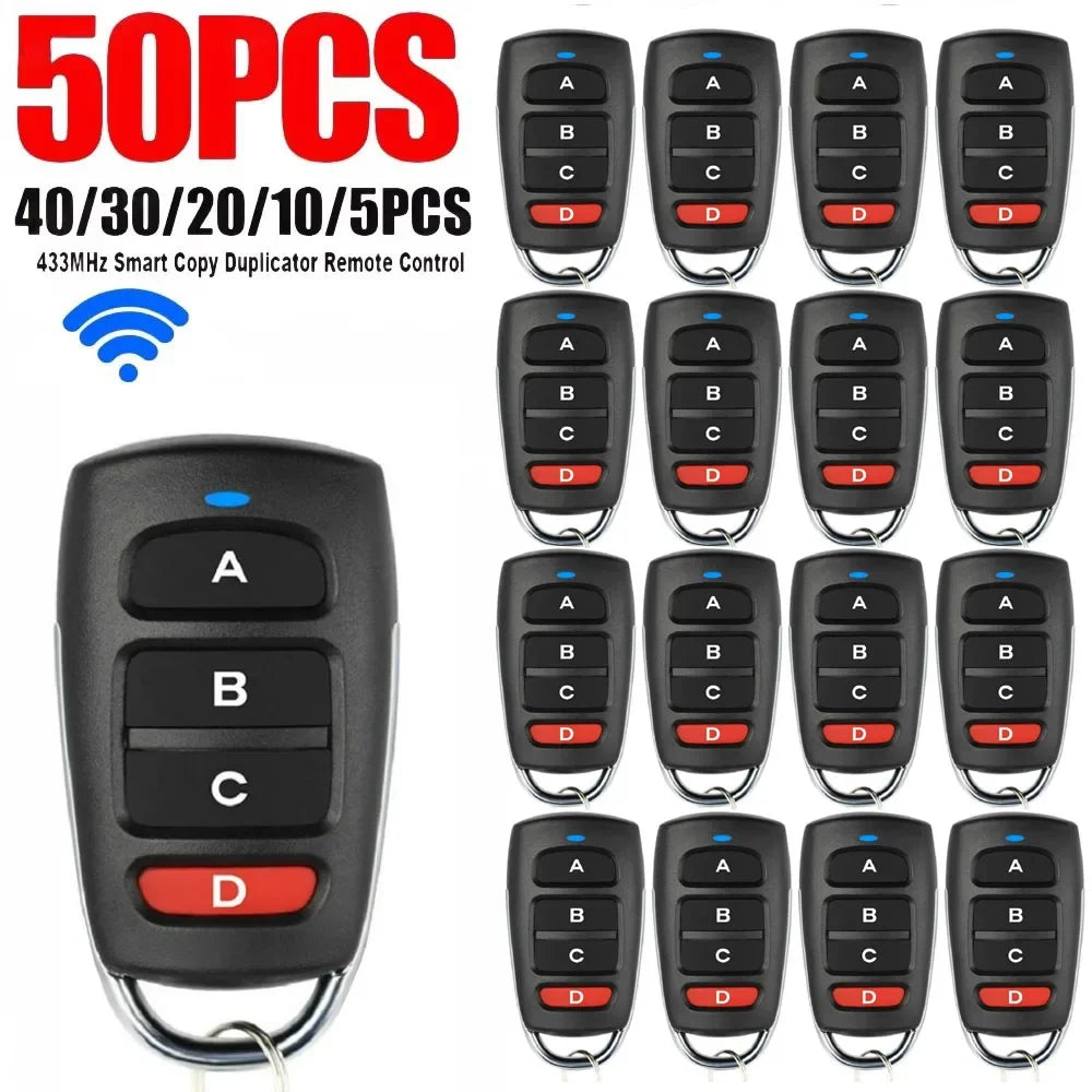 1/5/10/20/30/40/50pcs 433mhz Remote Control Smart Copy Duplicator Electric Garage Door Gate Remote Cloning Oasis Select