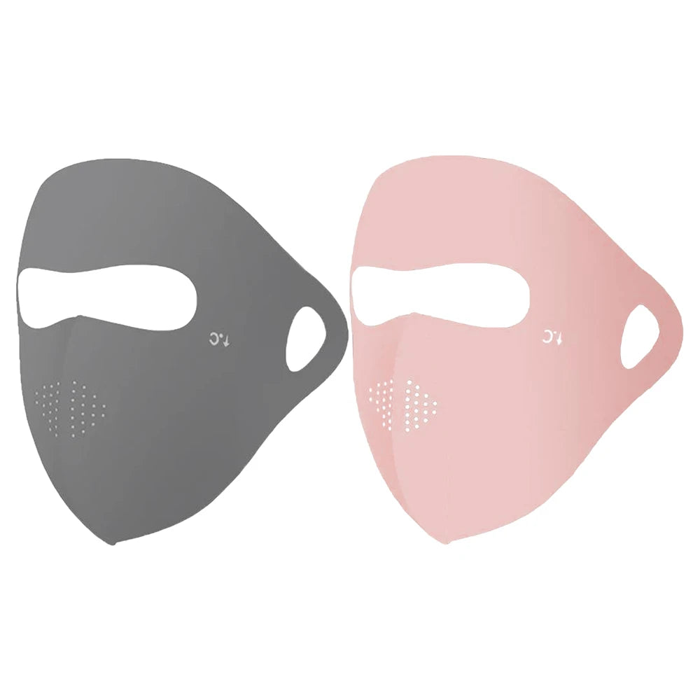 UPF 50+ Ice Silk Full Face Sun Mask – Cooling & UV Protection