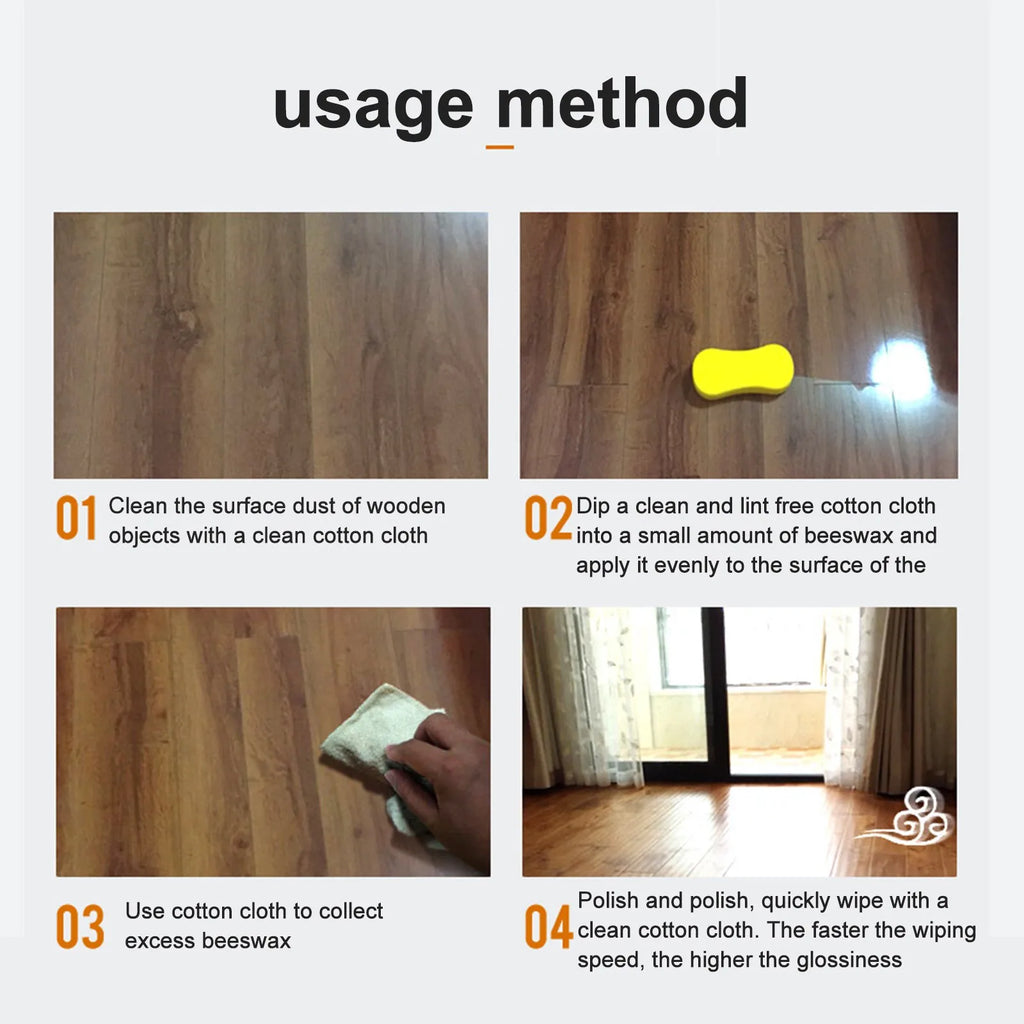 Furniture Polishing Beeswax Natural Wood Seasoning Beeswax Polishing Beewax Waterproof Wood Wax Polish Wooden Floor Care Bee Wax Oasis Select