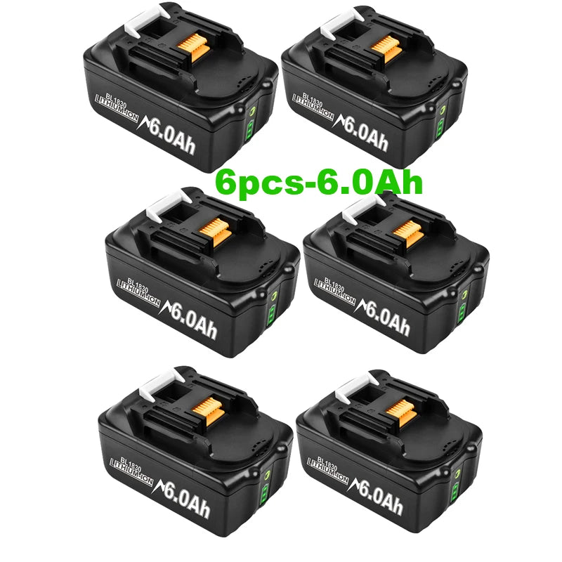 Battery 18V For Makita BL1860 BL1850B BL1850 BL1840 BL1830 Screwdriver Battery Charger 18V Replacement Power Tool Batteries lxt Oasis Select 6 battery 6.0Ah