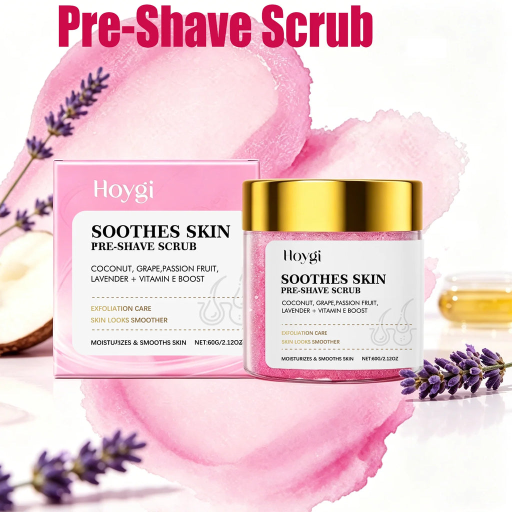 Pre-Shave Scrub Gentle Exfoliating Body Scrub for Smooth Skin Moisturizing Pre-Shave Care for Face and Body Smooths Skin Texture Oasis Select