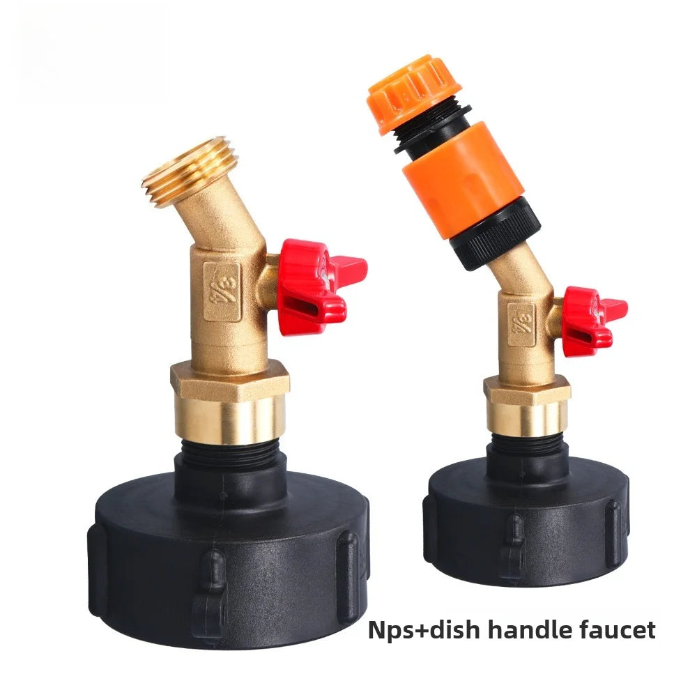 NPS 3/4Thread IBC Tank Faucet Adapter Nipple Garden Hose Quick Connect Alloy Tank Valve Oasis Select