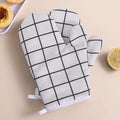 2pcs Heat-insulating Gloves, Anti-scald Microwave Gloves, High Temperature Resistant Kitchen Baking Oven Gloves Oasis Select 2pcs White checkered