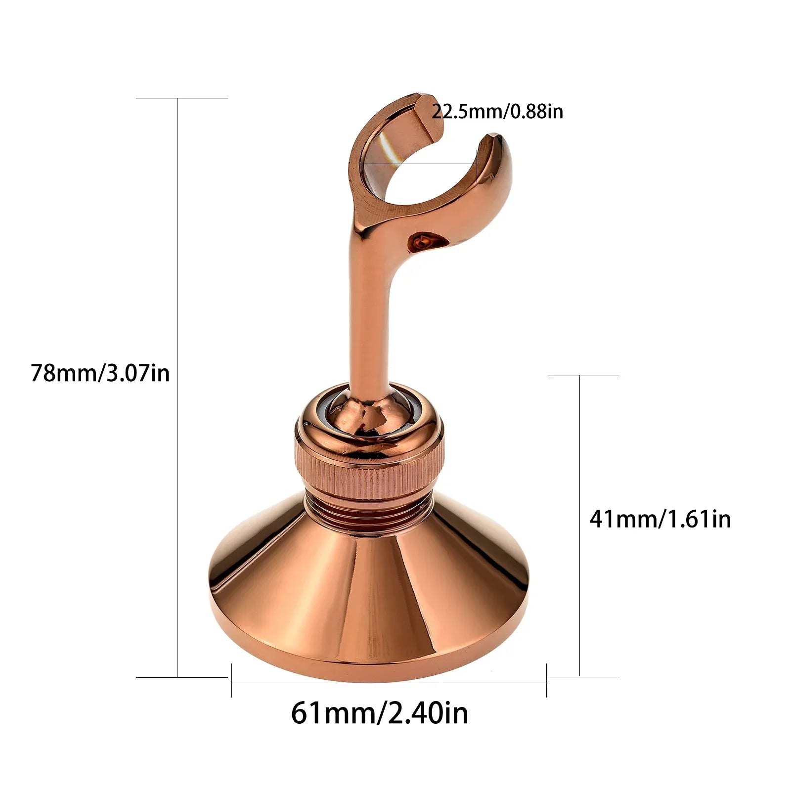 Brass Wall-Mounted Shower Head Holder | Adjustable Bracket