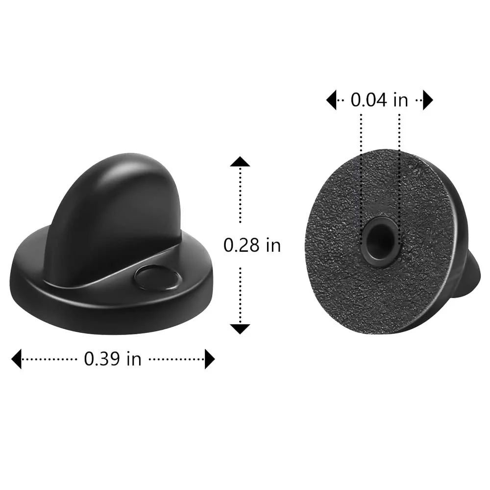 50/100pcs Black Rubber Pin Backs for Tie Tack Lapel Holder Clasp Cap Keepers Brooch Badge Jewelry Making Supplies Accessories Oasis Select