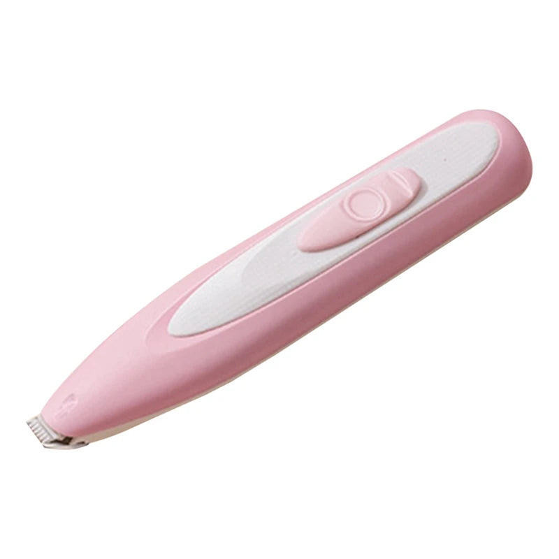 WISH Electric Pet Paw Trimmer Light For Cats And Dogs,Low Noise Waterproof Grooming Tool For Paws, Eyes, Ears, And Buttocks Oasis Select Pink