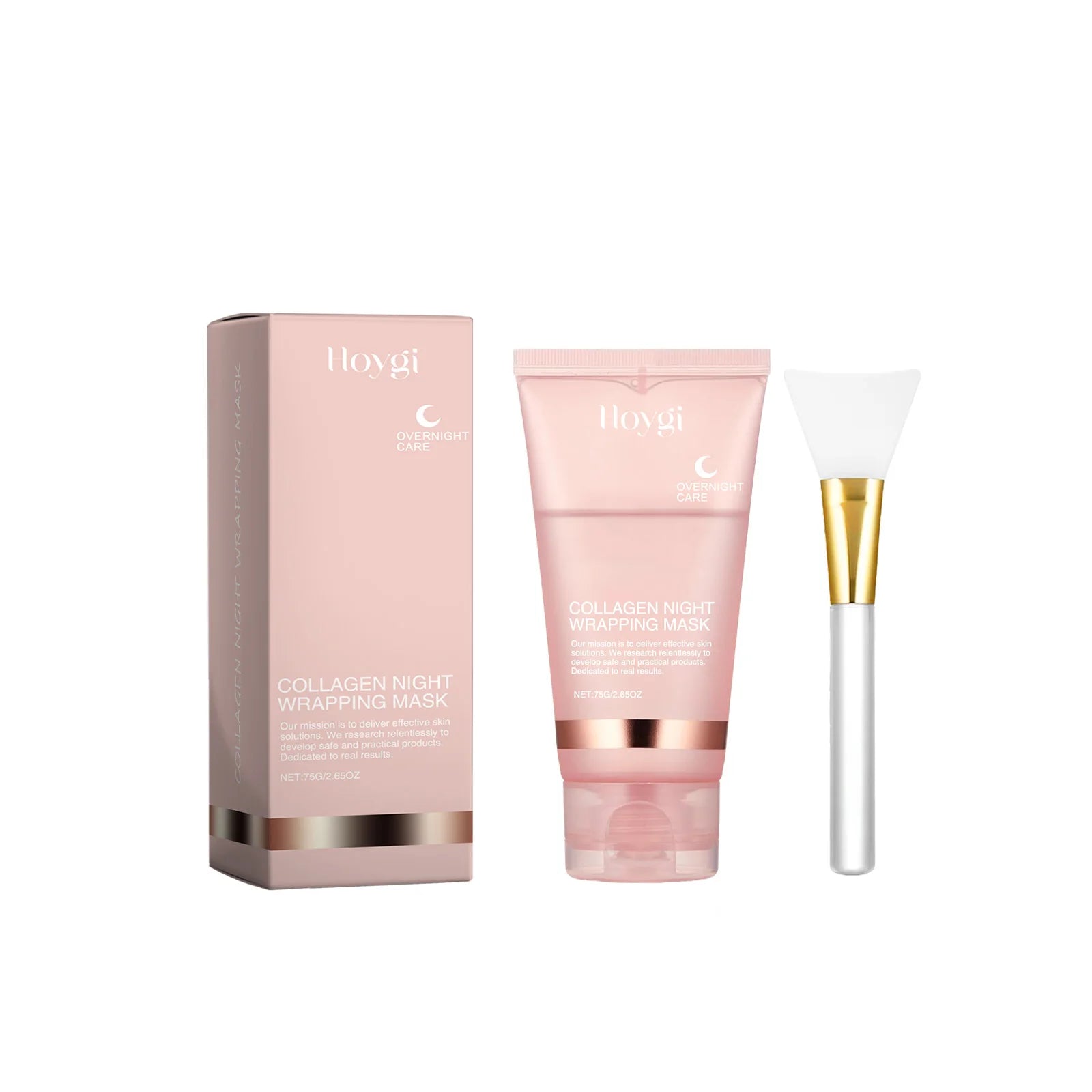 Collagen Night Wrapping Mask Moisturizing Firming Peel-Off Mask Gel Face Deep Cleansing Pores Hydrating Brightening Facial Mask Oasis Select B 1Pcs
