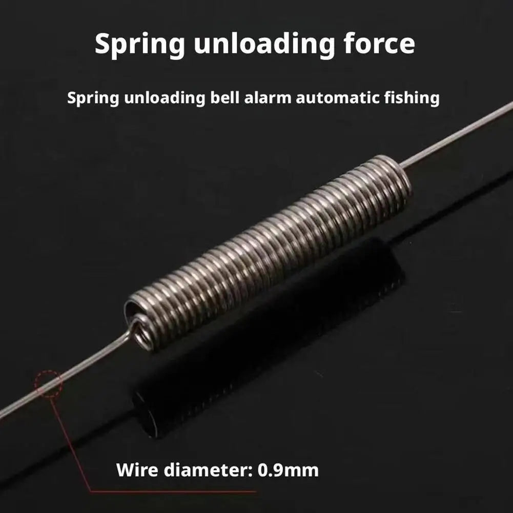 Fishing Rod Alarm Bell – Double Metal Bells & Spring Clip