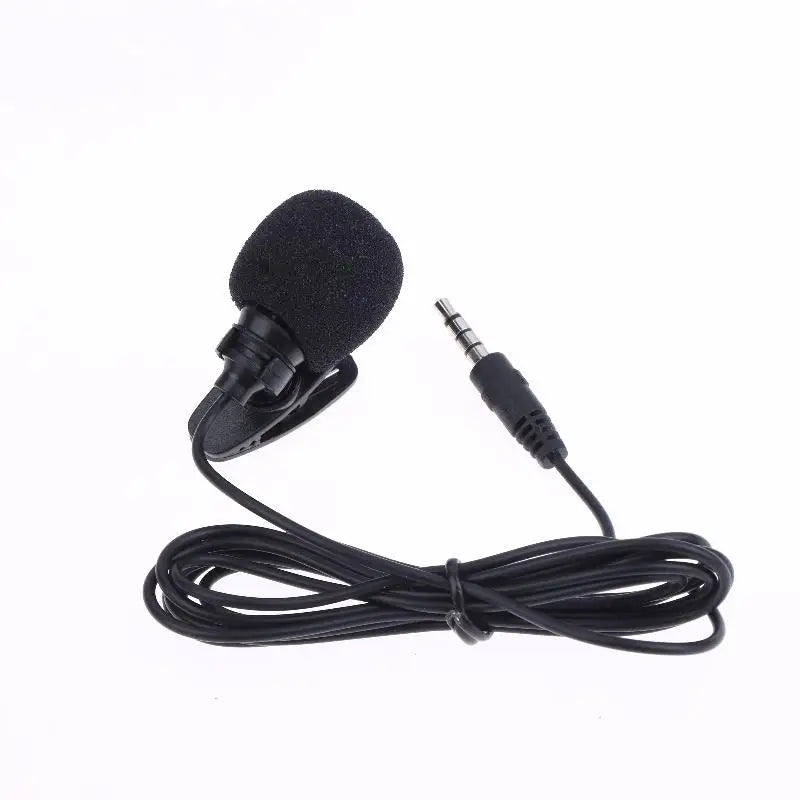 1Pcs Hands-free Condenser Clip-on Lapel Mic 1.5 Meters Mini Portable Lavalier Wired 3.5mm Microphone For Phone And Laptop PC Oasis Select 4 pole