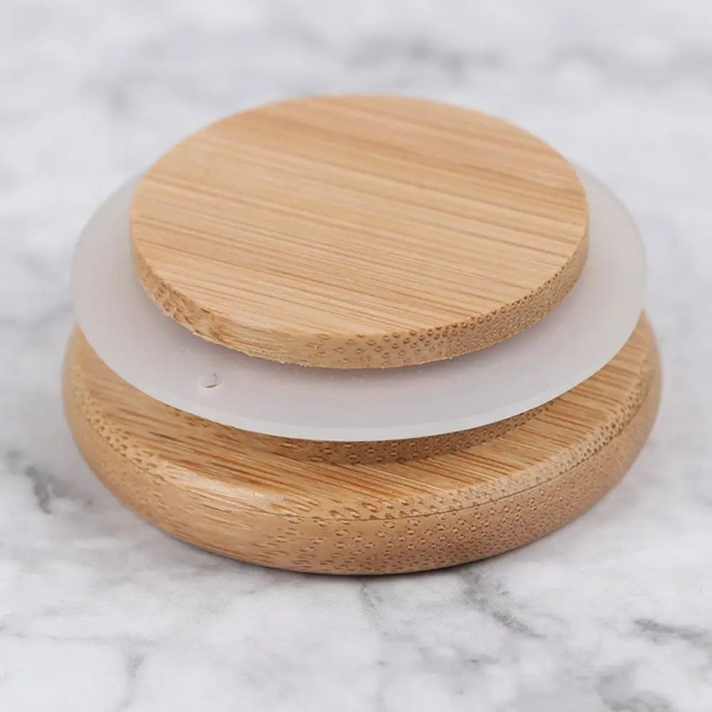 Bamboo Wood Cup Lid with Silicone Ring | Tea Set Cover Bamboo Cup Lid Oasis Select