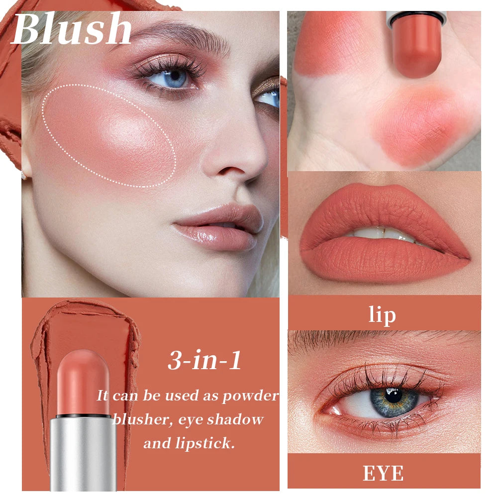 QIBEST 3-in-1 Highlight Blush & Contour Stick | All Skin Tones