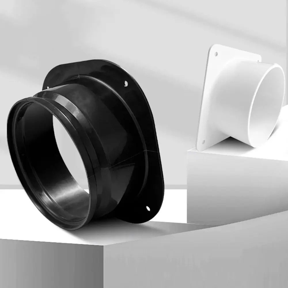 High Quality Plastic Vent Pipe Adapter Flange Connector Wall-mounted Square To Round Flange Interface Exhaust Pipe Joint Oasis Select