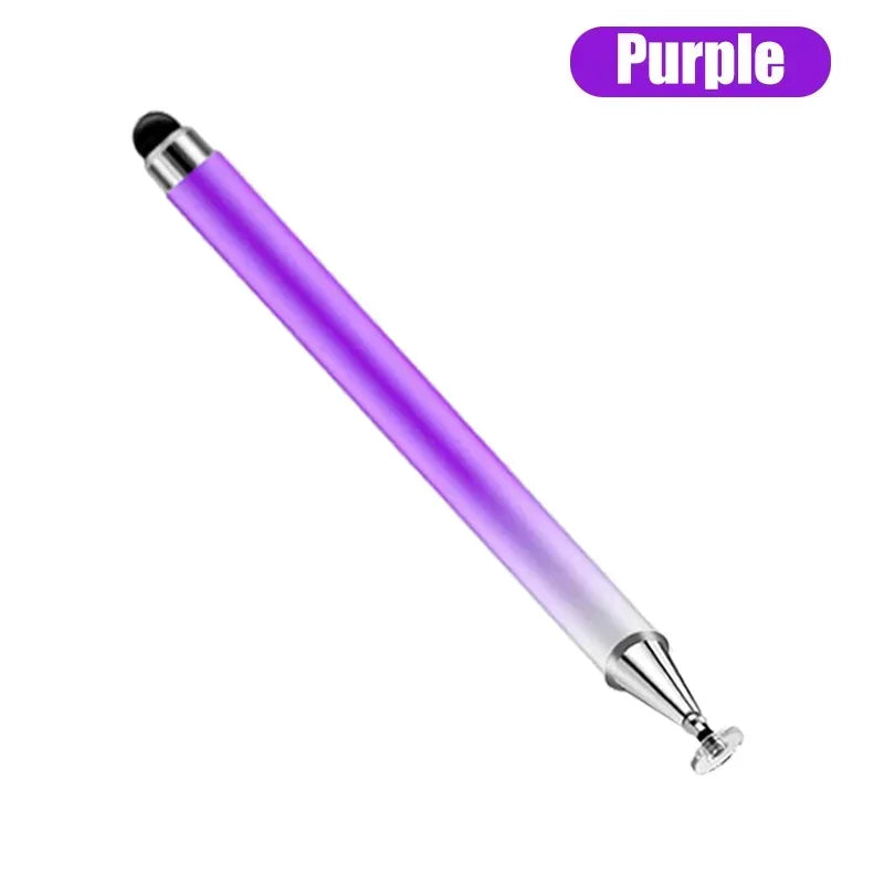 Universal 2 in 1 Stylus Pen for Smart Phone Tablet Drawing Capacitive Pencil Android Screen Touch Pen For iPhone Samsung Oasis Select PURPLE