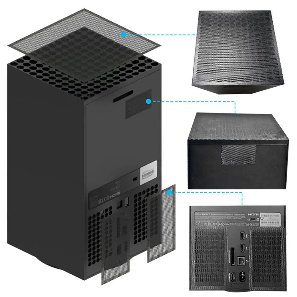 Dust Net Anti-dust Protector Dustproof Cover for Xbox Series Gaming Console Dust Cover Dustproof Net Rack Cooling Fan Filter Oasis Select