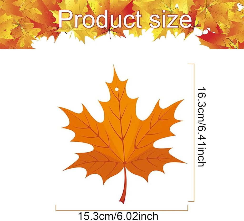 16 PCS Paper Leaves Fall Leaves Fall Thanksgiving Hanging Ceiling Decor for Autumn Harvest Party Classroom Home Supplies Oasis Select
