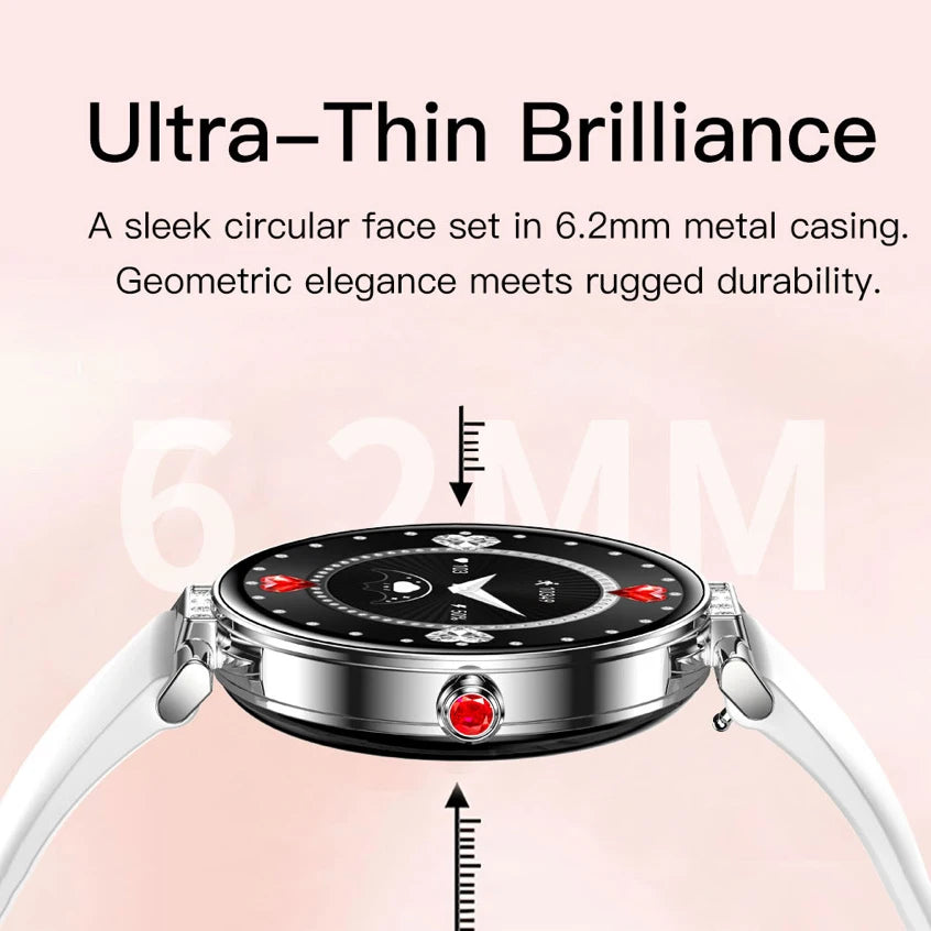 Lady Smartwatch Information Push Amoled Screen BT Call Smart Watch Women's Health Monitor Sports 6.2mm Ultra-thin All Metal Case Oasis Select