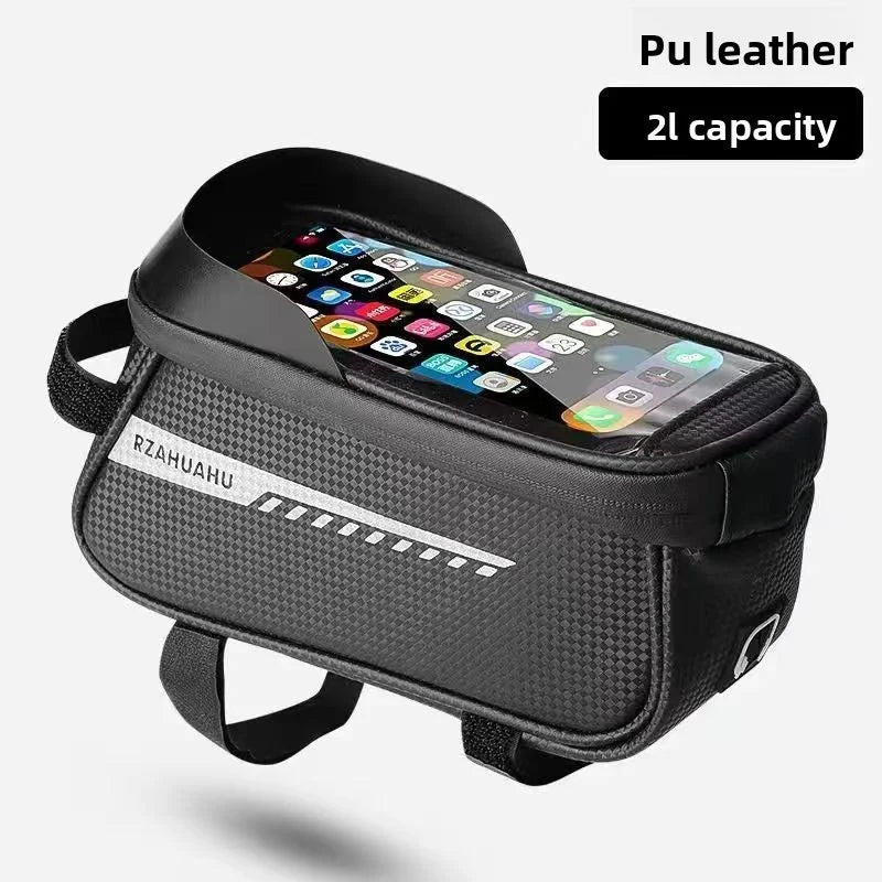Bicycle bag, front beam bag, mountain road bike, pipe hanging bag, mobile phone bag, waterproof riding accessories Oasis Select A