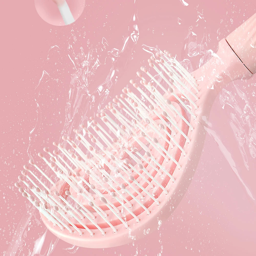 Heart Hollow Detangling Hairbrush & Scalp Massage Comb for Wigs